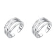 thumbnail image 1 of Silver Adjustable Toe Band Ring with Open Joint Design for Comfortable Foot Wear, Clear 2Packs, 1 of 9