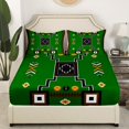 thumbnail image 3 of Erosebridal Green Aztec Sheet Set Twin,Hippie Boho Bedding Sets Twin Size,3pcs, 3 of 7