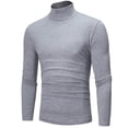 thumbnail image 4 of cllios Men's Mock Turtleneck Sweater Long Sleeve Half Neck Pullover Slim Fit Basic Tops Thermal Casual Ribbed High Neck Pullover Sweater, 4 of 5
