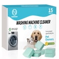 thumbnail image 1 of 15 Pack Washing Machine Cleaner Tablets, Laundry Pet Hair Remover for Pet Owners, Compatible with HE, Top & Front Load Washer, 1 of 9
