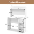 thumbnail image 3 of Gymax Computer Desk Home Office Desk w/ Raised Display Shelf & 2 Open Shelves, 3 of 10