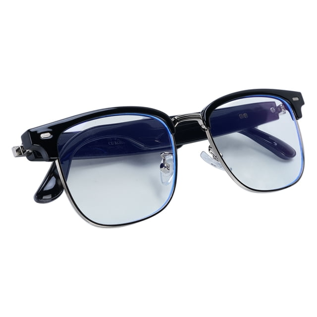 Lunettes Intelligentes AI Traduction Vidéo en Temps Réel avec Micro Intégré Haut-Parleur Anti Lumière Bleue pour Appels Musicaux