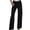 Black, variant on Women's High Waisted Rhinestone Jeans, Straight Leg Stretch Denim Pants with Crystal Decor, Casual Baggy Trousers for Women, Comfortable Wide Leg Jeans Light Ashy