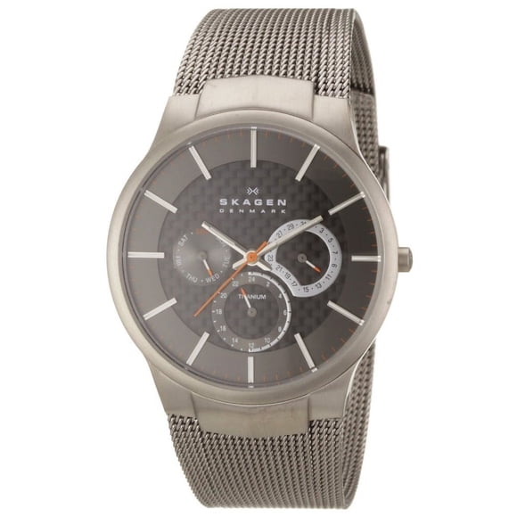 Skagen Men's Grey Titanium Multifunction Mesh Watch