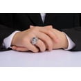 thumbnail image 2 of RYLOS Sterling Silver Designer Men's Lucky Horseshoe Ring with Diamonds Size 13, 2 of 7