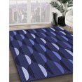 thumbnail image 3 of Ahgly Company Tapis d'Intérieur Lavable en Machine Carré Transitionnel Bleu Nuit, 8 Pieds Carré, 3 of 7
