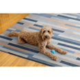 thumbnail image 3 of Linon Tapis Intérieur Extérieur Lavable à la Machine Bali 5'x7' Ivoire et Bleu, 3 of 11