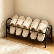 BUTASY Shoe Rack Bathroom Floor Standing Slipper Rack Shoe Storage Artifact Non Perforated Shoe Rack Bathroom Storage Rack Saving Space