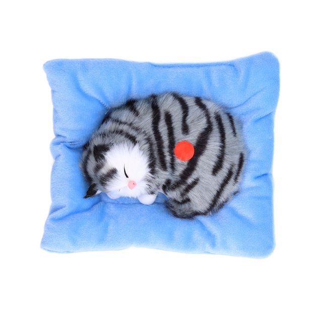 Faux Chats, Jouet pour Chat Endormi Réaliste avec Charbon Actif pour Décoration de la Maison