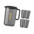 thumbnail image 3 of facefd 2.2L Water Pitcher Heat Resistant for Household Office Cold Water Juice Jar Black and 4 Cup, 3 of 9