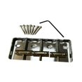 thumbnail image 2 of Demi-Pont de Guitare, Pont de Guitare en Métal, Pont de Queue Rigide Fixe, instrument de Musique Guitare Électrique Argent, 2 of 8