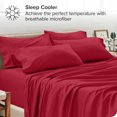 thumbnail image 3 of Bare Home Pillowcase Set - Premium 1800 Collection - Double Brushed - Ultra Soft - Standard Size, Red, 4 Count, 3 of 7