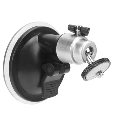 Adaptateur de Montage GPS pour Voiture, Vis de 1/4 Po Ferme, Fonctionnement Simple, Longue Durée de Vie, Support à Ventouse, Capacité d'Adsorption pour Voiture, Noir, Argent