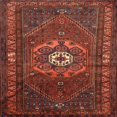 thumbnail image 1 of Ahgly Company Machine Washable Indoor Square Traditional Tomato Red Area Rugs, 4' Square, 1 of 7