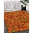 thumbnail image 3 of Ahgly Company Tapis d'Intérieur Lavables en Machine, Carré Transitionnel Néon Orange, Carré de 3', 3 of 7