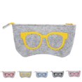 thumbnail image 2 of Sac Boîte pour Lunettes Motif Feutre Fermeture Éclair Sac Fermeture Éclair Fermeture à Glissière pour Lunettes Feutre Pochette pour Lunettes Légère Portable Organisateur Protecteur pour Lunettes, 2 of 7