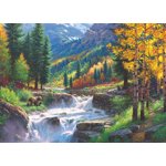Cobble Hill 500 Piece Puzzle - Bear Falls - Sample Poster Included
