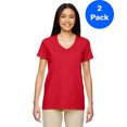 thumbnail image 1 of Gildan T-Shirt Col en V en Coton Épais pour Femmes - G500VL (Lot de 2), 1 of 1