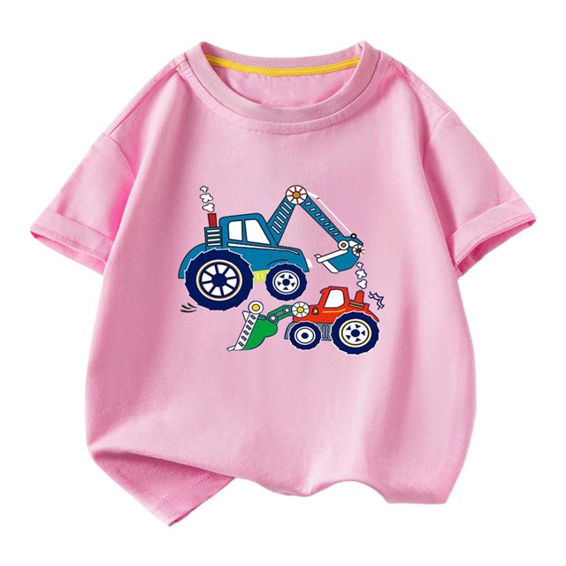 RXIRUCGD 2025 Vêtements d'Été pour Enfants T-shirt Décontracté Ample à Manches Courtes à Col Rond pour Adultes