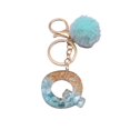 thumbnail image 2 of Letter Pendant Plush Ball Key Chain Resin Sequin Buckle Keyring Holder Charm Decoration, 2 of 8