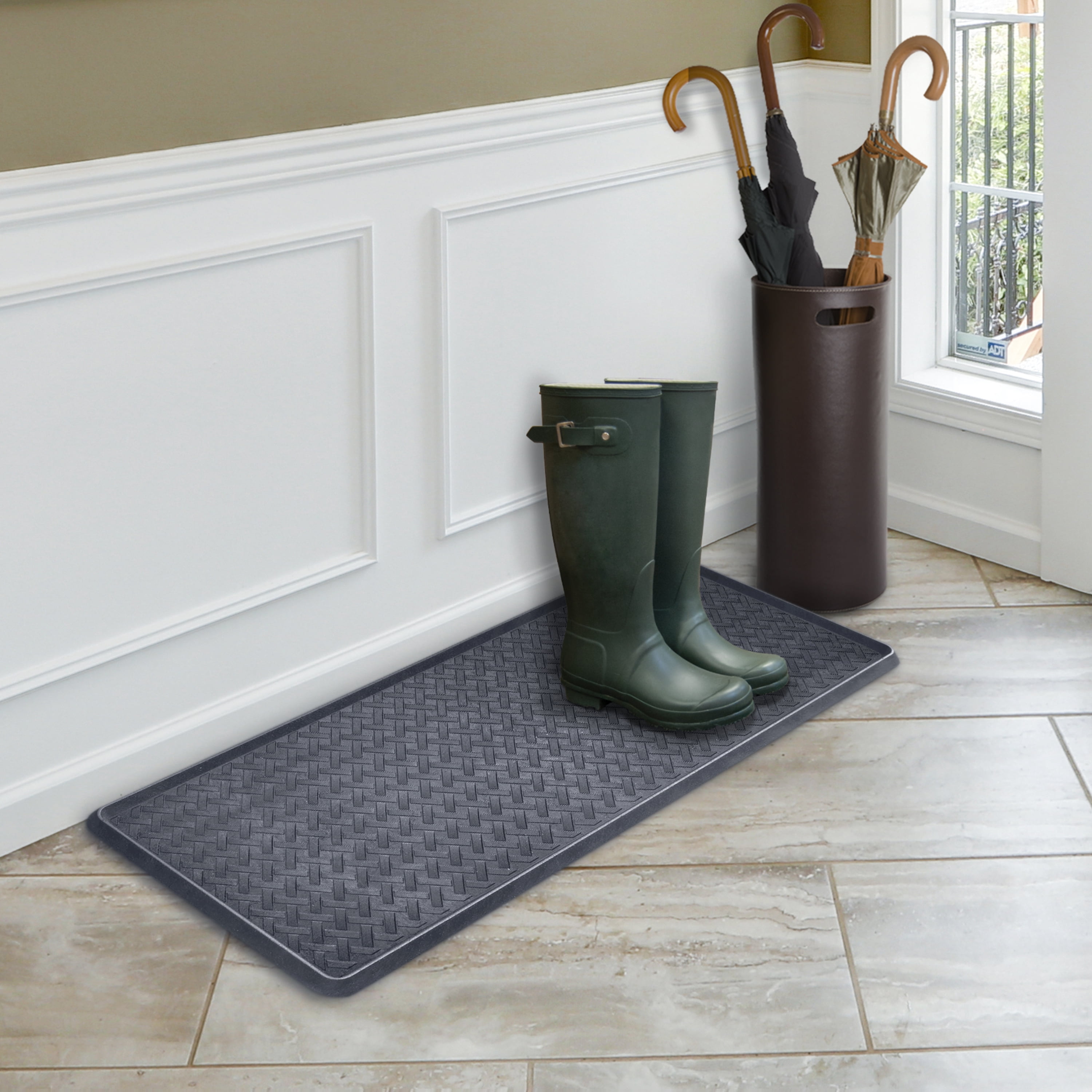 Bac à bottes Mainstays 14 po x 38 po Gris métro