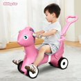 thumbnail image 3 of Gymax Baby Rocking Horse 4 in 1 Kids Ride On Toy Push Car w/ Music Indoor Outdoor Gift, 3 of 10