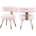 thumbnail image 1 of Meridian Furniture Fitzroy Pink Velvet Dining Chair (Set of 2), 1 of 8