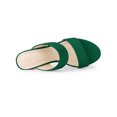 thumbnail image 4 of BLISSFUL STEP Women's Open Toe Chunky High Heel Slide Sandals Green 8.5, 4 of 6