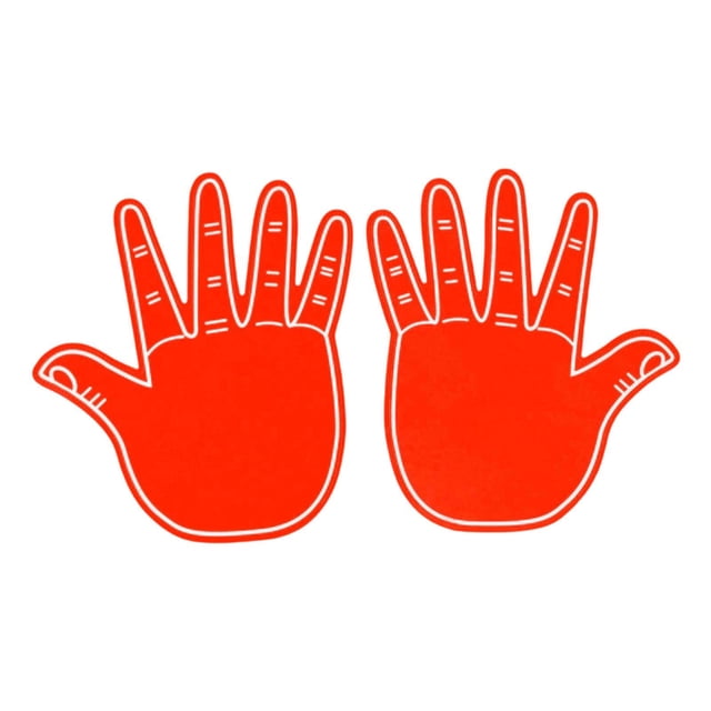 Five Finger Foam Cheering Hands For A Party Universal Five Finger Foam Hands For Cheerleaders. Red
