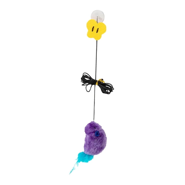 Tachiuwa Door Hanging Mouse Cat Toy Door Frame Interactive Toy for Kitty Play Chasing Violet