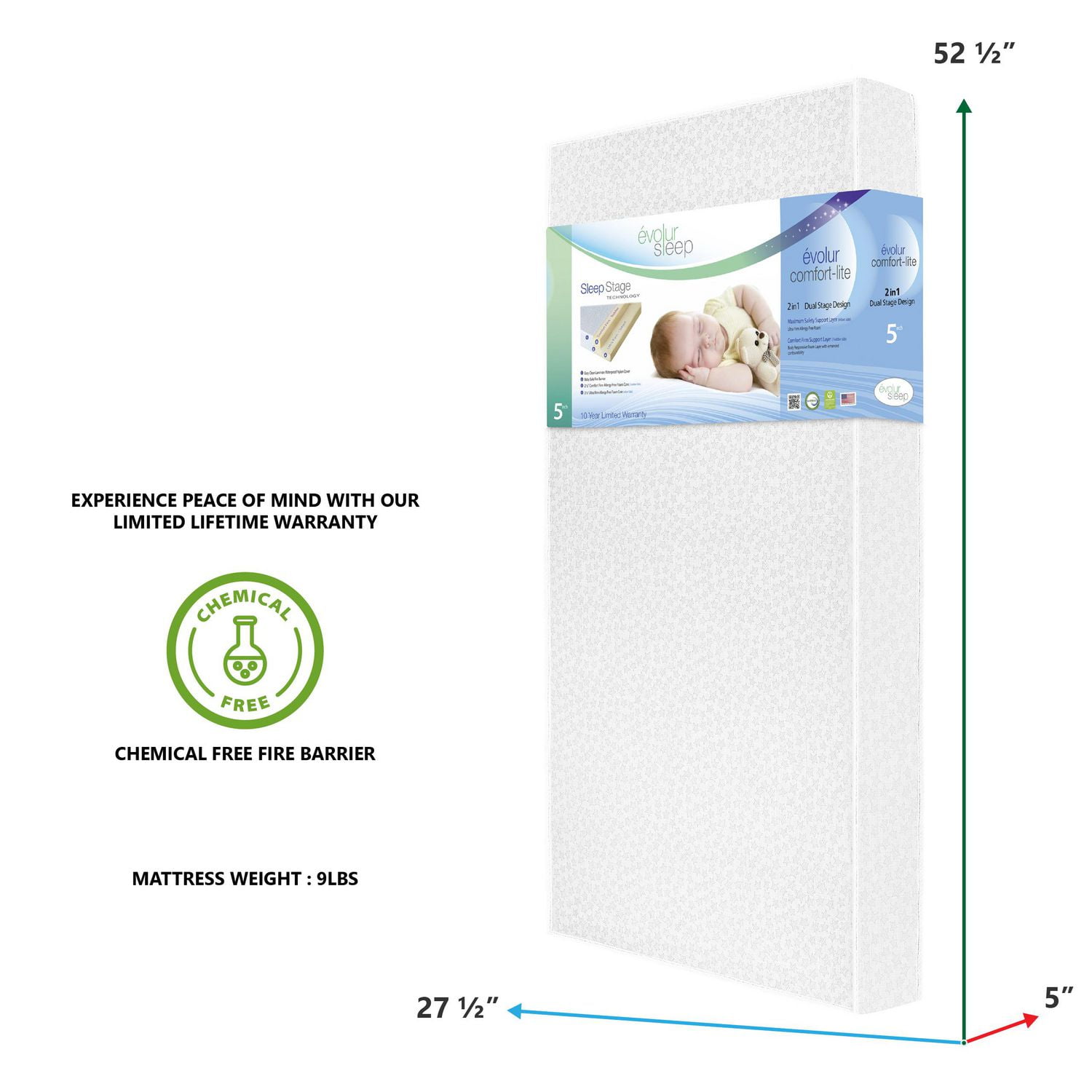 Lit d'enfant et Lit pour tout-petit Matelas