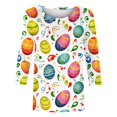 thumbnail image 4 of UPPADA Bunny T-Shirts de Pâques pour Femmes Lapin Oeuf Imprimé T-Shirts Manches 3/4 Col Rond T-Shirts d'Été Décontractés Mignons T-Shirts Graphiques Chandail Confortable Haut Vert,TG, 4 of 5