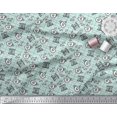 thumbnail image 3 of Soimoi Green Velvet Fabric Coffee & CHill Text Decor Fabric Printed Yard 58 Inch Wide, 3 of 5