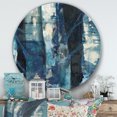 thumbnail image 3 of Designart 'Deep Woods I Indigo' Art Mural Rond en Métal Style Ferme, 3 of 3