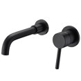 thumbnail image 1 of Robinets de Salle de Bain Muraux Noir Mat, Valve d'Encastrement Incluse, 1 of 8