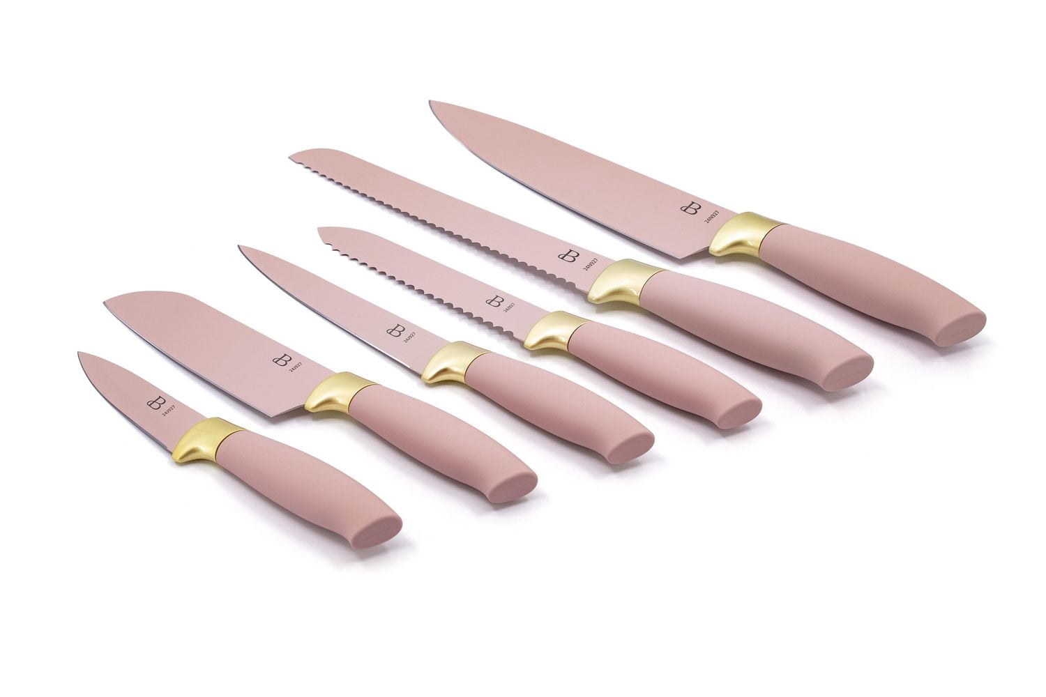 Beautiful 6-Piece Rose Champagne Gold Knife Set
