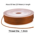 thumbnail image 2 of Unique Bargains 2 Pack Twisted Nylon Twine Thread Beading Cord 1.5mm 20M/65 Feet Extra Strong Braided Nylon String, Burnt Umber, 2 of 6