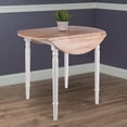 thumbnail image 4 of Winsome Sorella Round Drop Leaf Table Natura/White Finish, 4 of 8