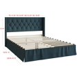 thumbnail image 2 of Billy Tufted Upholstered Platform Bed Denim Blue - King, 2 of 5