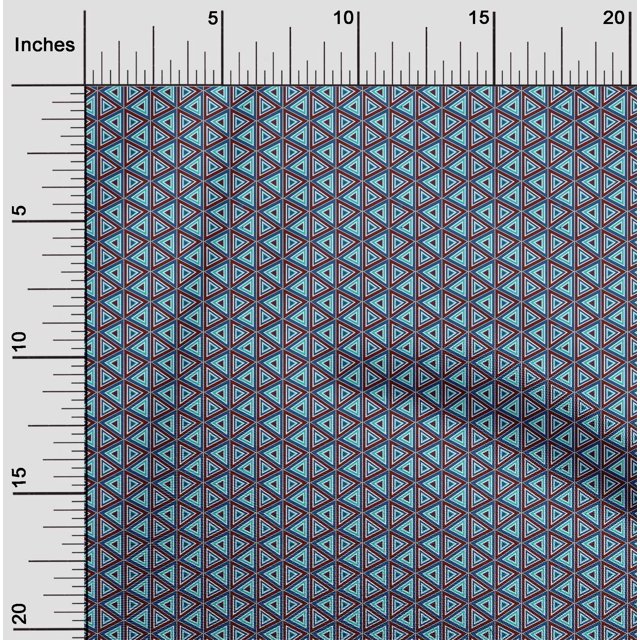 oneOone Polyester Lycra Fabric Triangle Geometric Print Fabric BTY 56 Inch Wide