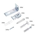 thumbnail image 3 of Unique Bargains Kit de Quincaillerie pour Porte Pliante 4 Pcs Inclut Pivot Supérieur et Inférieur, Support et Roue de Guidage Kit de Quincaillerie pour Porte de Placard, 3 of 6