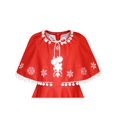 thumbnail image 4 of Robe Fille Cape Rouge Noël Nouvel An Fête 4 Ans, 4 of 9