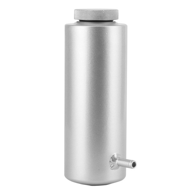 Overflow Catch Bottle, Wear-resistant Professional Overflow , Aluminium Alloy Overflow , Coolant Overflow Bottle, For Car Vehicle Silver