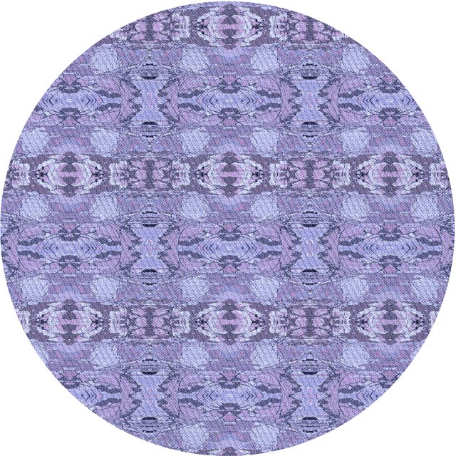 Ahgly Company Tapis Rond Lavable en Machine Intérieur Transitionnel Bleu Ardoise, 3 Pieds Rond