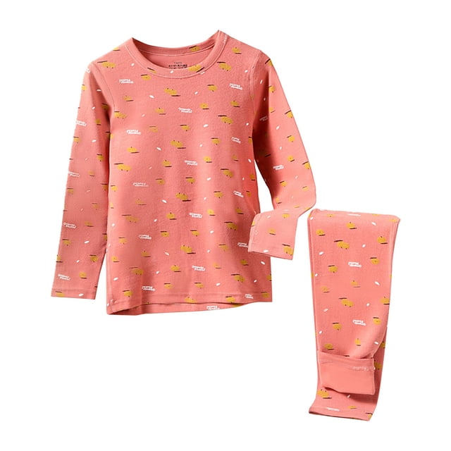 PMVFHDE Pyjama d'Été pour Fille, Mode Décontractée pour Enfants, Imprimé, Long, Tenue d'Intérieur en Rouge, Taille 6-7 Ans. l'Ensemble Comprend un Haut à Manches Longues et un Pantalon Assorti en polyester avec un Motif Imprimé. Conçu pour le Confort et le style, Convient pour Se Détendre, les Fêtes Pyjama Ou les Tenues Décontractées. le Tissu Est Doux, Respirant et Doux pour la Peau, Assurant un Ajustement Douillet pour les Enfants.