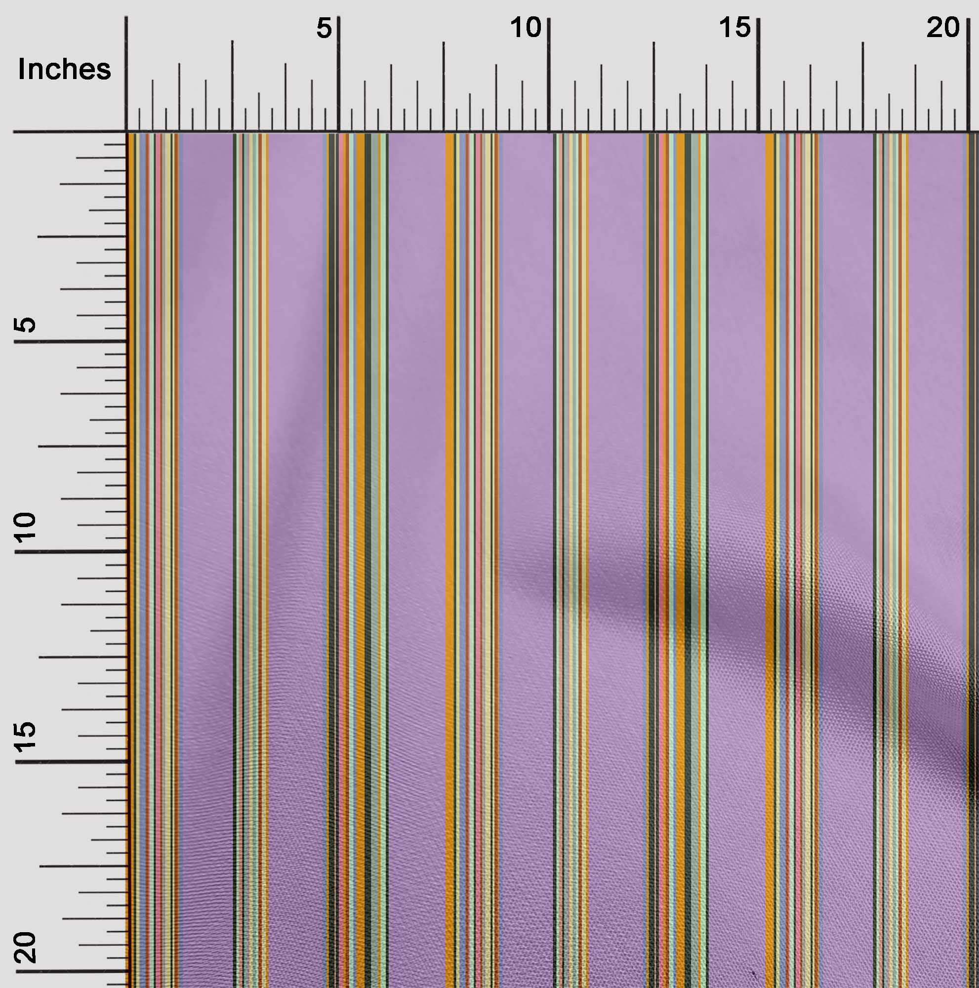oneOone Cotton Flex Fabric Multicolor Stripe Fabric Prints By Yard 40 Inch Wide