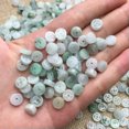 thumbnail image 1 of HOOUN 100 Pcs Perles en Jade de Qualité Naturelle A Jadeite Bricolage Bracelet Pièce Pendentif en Vrac 8 mm, 1 of 5