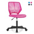 thumbnail image 1 of Costway Height-adjustable Ergonomic Kids Desk Chair with Universal Casters Working Chair Pink, 1 of 10