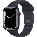 Restauré Apple montre Series 7 (GPS + Cellulaire, 45mm) - Midnight Boîtier en aluminium - Midnight Groupe sportif (rénové)