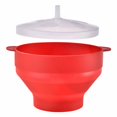 thumbnail image 1 of Foldable Oven Bowl Popcorn Bowl Round Portable Popcorn Bowl with Lid for Home Use Red,2 * Oven bowl,Red, 1 of 6